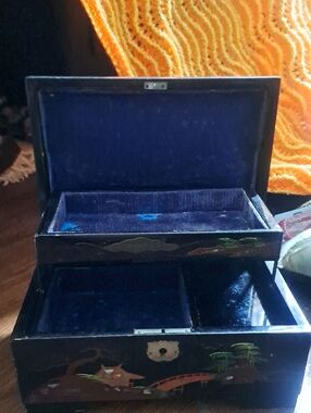 Blue Velvet Lined Women’s Jewelry Box
